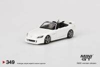 MINIGT 1：64 Honda S2000 (AP2) Type S Grand Prix White MGT00349-R RHD Alloy Car Model Boy Toy Ornaments