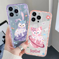 เคสป้องกันสำหรับ POCO X4 Pro M4 M3 Pro 5G X3 NFC GT F3ดาวเคราะห์สีชมพูม่วงรูปการ์ตูน StellaLou LinaBell คุณภาพสูงขอบสี่เหลี่ยมรองรับการกระแทก