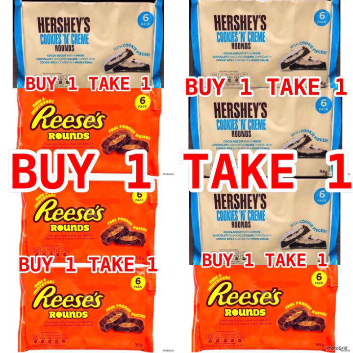 BUY 1 TAKE 1 HERSHEY's COOKIES N CREAM ROUNDS REESE ROUNDS Pack Lazada PH