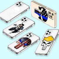 เคสโทรศัพท์ หรับ iPhone 13 14 G9 Moto 12 G8 Play Mini SE Power Max Plus Pro อ่อนนุ่ม โปร่งใส ปก T-116  The Punisher