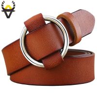 Fashion Round Ring buckle belt woman Genuine leather belts for women Quality cow skin strap female girdle for jeans width 2.8 cm Belts