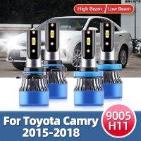 ไฟหน้ารถชุดไฟหน้า LED สูงต่ำ Lslight 15000LM คอมโบ2-Se 6500K พัดลมในรถยนต์สำหรับ Toyota Camry 2015 2016 2017 2018