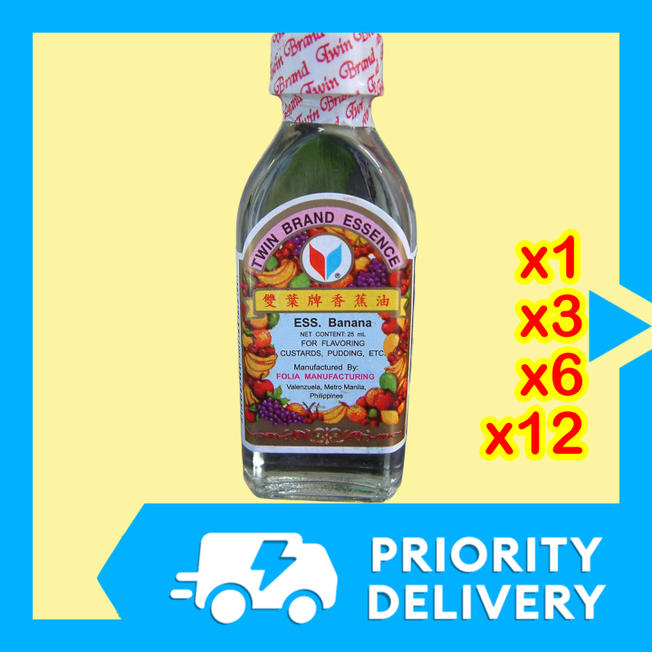 TWIN Brand BANANA ESSENCE Extract Concentrate (25ml x1 x3 x6 x12) Food Flavoring Aroma for