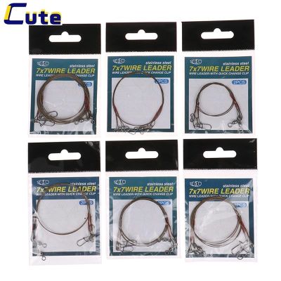 【CW】 1 Pack Fishing Wire Leash  Anti-winding Titanium Anti-bite Accessories