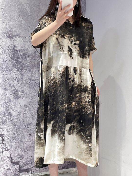 xitao-dress-vintage-loose-temperament-casual-women-shirt-dress