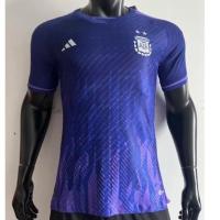 2022 World Cup Argentina Player Version Soccer Jersey Mens Away Purple Football Shirt เสื้อบอล เสื้อบอลวินเทจ ชุดฟุตบอลผู้ชาย เสื้อฟุตบอลยุค90