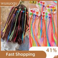 WUSUOGU อุปกรณ์เสริมผม ที่ต่อผม สีสันสดใส น่ารักน่ารักๆ เปียที่มีสีสัน กิ๊บติดผม ดีไอวาย คลิปหนีบผม เด็กเด็กผู้หญิงเด็ก