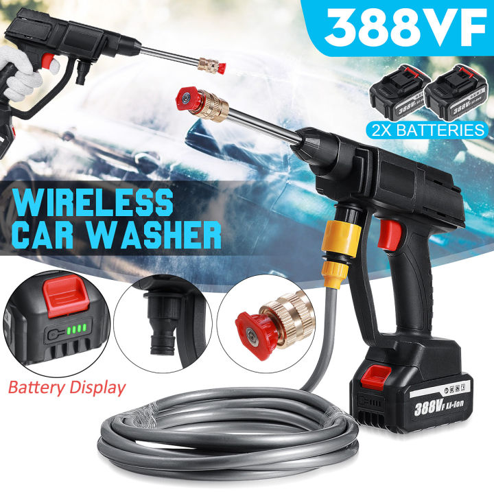 21V High Pressure Car Electric Washer Car Wash Water Sprayer Self ...