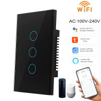 Wifi smart switch Tuya App Alexa home voice Remote control Neutral wireNo neutral wire Install Wall touch light switch