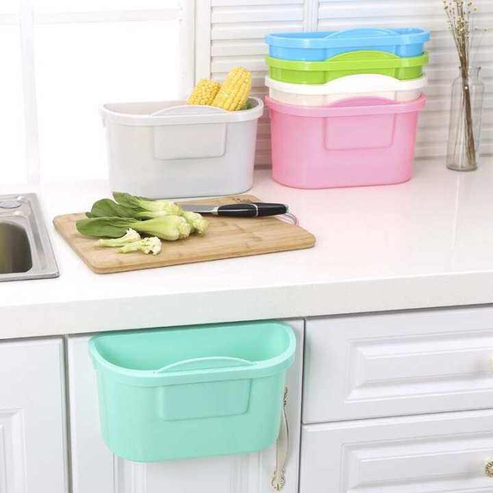 LESS Creative Kitchen Door Hanging Trash Garbage Bin Lazada