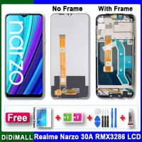 100% จอ Lcd แบบดั้งเดิมสำหรับ OPPO Realme Narzo RMX3286 30A สัมผัสหน้าจอ LCD ชิ้นส่วนประกอบหน้าจอดิจิตอลสำหรับเปลี่ยน Narzo30A LCD Realme