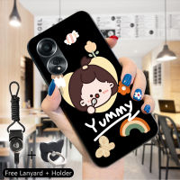 เคส PMP Hp OPPO A58 4G สำหรับ Oppo A58 4G สายคล้องแหวนใส่นิ้วน่ารักลายการ์ตูนน่ารักเคสโทรศัพท์ลายสัตว์เด็กผู้หญิงเด็กผู้ชายเคสโทรศัพท์ป้องกัน TPU ซิลิโคนนิ่มกันกระแทกฝาครอบด้านหลัง