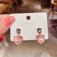 Ins Hot Sale Summer Earrings Female Candy Color Heart Stud Earrings for Women Water Drop Gift Earrings