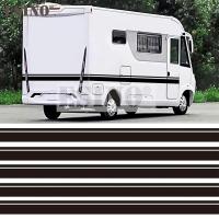 รถจัดแต่งทรงผม Universal stripe ตกแต่ง adventurer Camper RV PVC 3D แกะสลักไวนิล Racing กีฬา decal สติกเกอร์อุปกรณ์เสริม