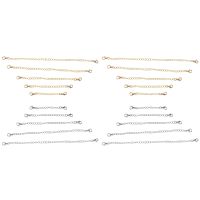 24Pcs Chain Extender, 6 Sizes Stainless Steel Bracelet Necklace Extender for DIY Jewelry Making, Silver and Gold