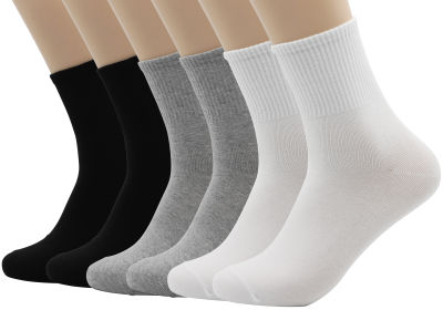 [MK SOCKS] Cotton 3-color (2 black + 2 white + 2 grey) Athletic Sports Running