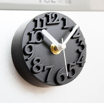 ZSHENG นาฬิกาแม่เหล็กติดตู้เย็น3D แฟชั่นที่สร้างสรรค์,นาฬิกาตู้เย็นดิจิตอลสามมิติสติกเกอร์ข้อความตกแต่งบ้านในนาฬิกาสติ๊กเกอร์