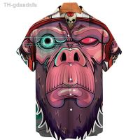 ♀♕ஐ Hawaiian Shirt Mens Oversized Short Sleeve Exaggerated Pattern Y2k Male Luxury Clothing Dazn 2023 Hot Sale