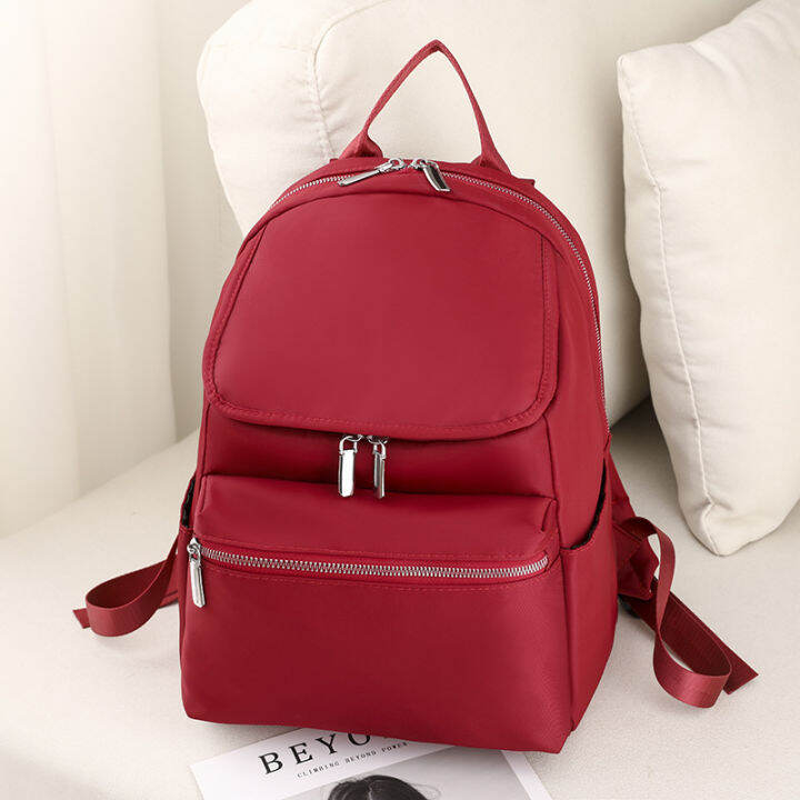 2023-new-korean-fashion-trend-large-capacity-backpack-simple-solid-color-casual-nylon-cloth-travel-backpack-women-2023