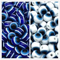 6 8 10mm Round Spacer Beads Evil Eye Beads Stripe Resin Spacer Beads For Jewelry Making DIY Bracelet Necklace Charms ZZ04