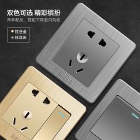 [COD] electrician brushed gold switch socket 86 type concealed home wall one open 16A five-hole USB