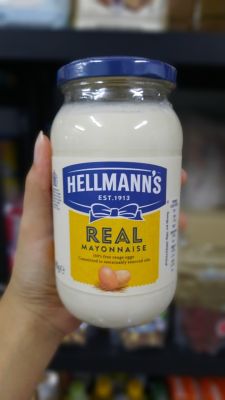 มายองเนส ตราเฮลแมนส์ Real Mayonnaise 100% free rage eggs 400 ml. ใส่ในสลัด แซนวิช แฮมเบอร์เกอร์