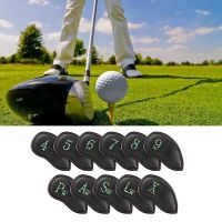 ◊♨۞ 11 ชิ้น PU Leather Golf Headcover Accs Protection Guard Gift Club Head