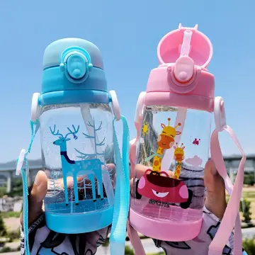 550ML Children Water Bottle for School Outdoor Travel Cute Cartoon Animal Baby  Water Bottles with Shoulder