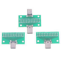 USB3.1 Type-C ชายหญิงทดสอบ PCB Board Adapter Type C 24P 2.54มม. สำหรับสายข้อมูลการถ่ายโอนการแทรกสองด้าน