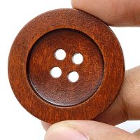 15mm black round decorative crafts sewing clothing Buttons supplies Buttons DIY natural wood childrens manual accessories Haberdashery