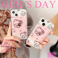 ลายการ์ตูนน่ารักไล่ระดับสีลายแมวคิตตี้สำหรับ IPhone 14 13 12 11 Pro Max สำหรับเคสโทรศัพท์แฟชั่นความคิดสร้างสรรค์