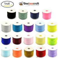 Beebeecraft 1 Roll Nylon Thread Rattail Satin Cord Silk Cord Nylon Thread Silk Cord String Yarn Beaded Cord for Bracelets 1.0mm about 76.55 yards(70m)/roll