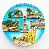 ◇ Colombia Fridge Magnet Stickers Tourist Souvenir Ancient City of Cartagena 3d resin Magnets for Refrigerators Home Decoration