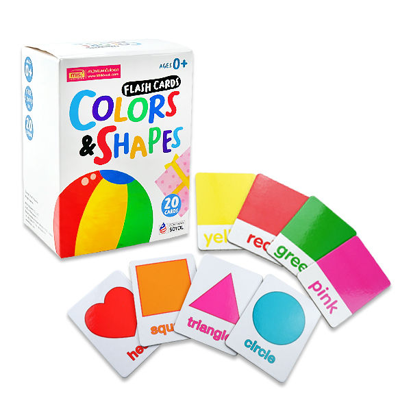 Flash Card Colors Shapes 20 ใบ (บรรจุกล่อง)
