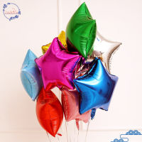 Lzelaine Aluminum Film 18-inch Five-pointed Star Balloon Solid Color Star Balloon Birthday Celebration Party Decoration