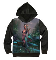 DOTA Menผู้หญิงแขนยาวHoodedเสื้อกันหนาวHoodiesอะนิเมะแขนยาวสีดำHooded Hoodie E148ชายวัยรุ่นนักเรียนเสื้อผ้าใส่ลำลองสำหรับฤดูใบไม้ร่วงฤดูหนาวเสื้อพูลโอเวอร์กีฬาTops