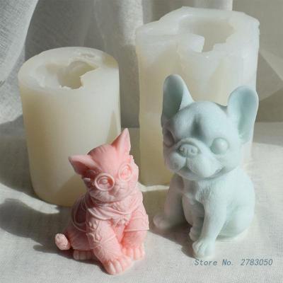Cute Dogs Candle Silicone Mold Chocolate Candy Mold for Diy Dessert Ice Block Mold Handmade Cupcake Baking Tool Ice Maker Ice Cream Moulds