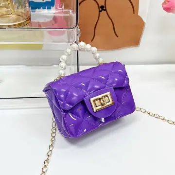 Hollow Out Jelly Handbags, Mini Faux Pearl Handle Silicone Purse, Fashion Chain  Crossbody Bag - Temu