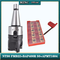 1ชุด7:24 Tapper NT30 FMB22 45L Face Endmill Shell Mill Bap 400R 50 63มม. หัวตัด10Pcs APMT1604แทรก Cnc เครื่องกลึง Mill