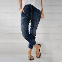 【YD】 Womens Jeans 2023 Mom Waist Loose Washed Fashion Straight Denim Pants Streetwear Pantalon