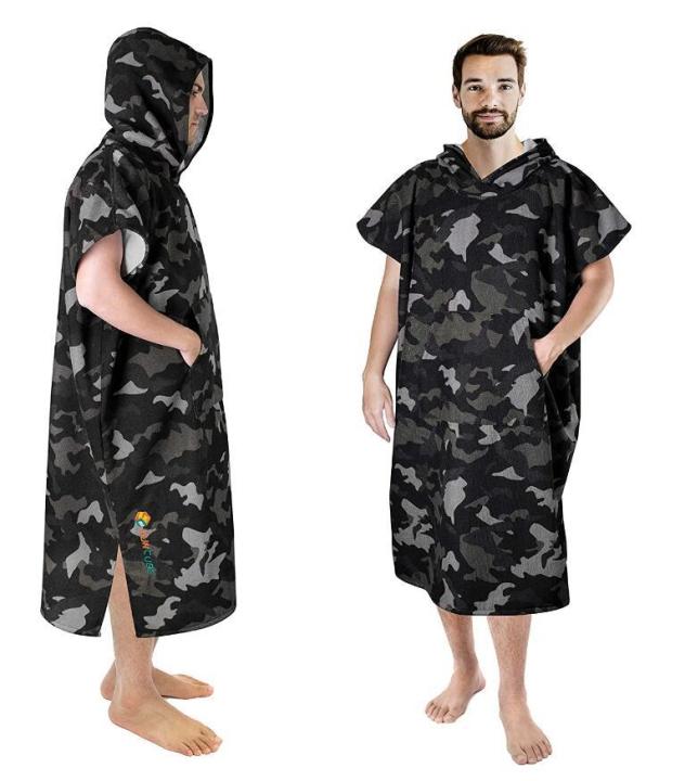 Microfiber Surf Poncho Changing Robe with Hood Quick Dry Wetsuit ...