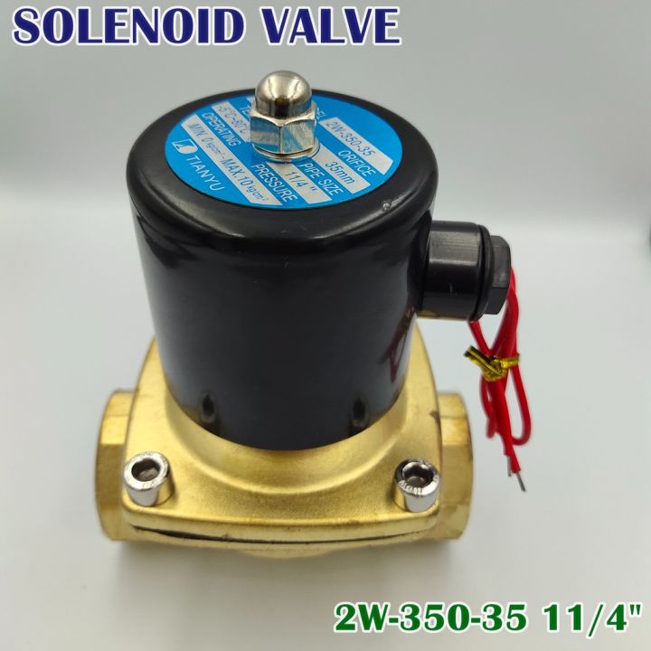 model-2w-350-35-tianyu-solenoid-valve-โซลินอยด์วาล์วทองเหลือ-ขนาด-1-1-4-35mm-แบบปกติปิดnc-dc24v-ac220v
