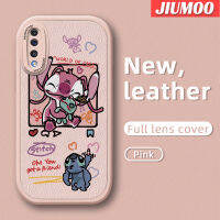 JIUMOO เคสโทรศัพท์ลายดีไซน์ใหม่มอนสเตอร์สีชมพูสติทช์ A53 4G A51 A30s ปลอกสำหรับ Samsung A50นุ่มหนังเคสป้องกันกล้องฝาปิดด้านหลังเลนส์เต็มรูปแบบเคสกันกระแทก