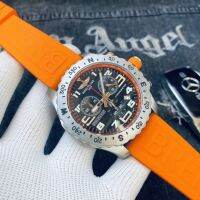 Breitling Round Dial Design Mens Watch นาฬิกาควอตซ์ Chronograph