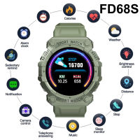 FD68S Smart Watch กีฬาผู้ชายผู้หญิง S Mart W Atch โลหะผสมเปลือกโลหะความดันโลหิต H Eart Rate Monitor อัจฉริยะออกกำลังกายสร้อยข้อมือ