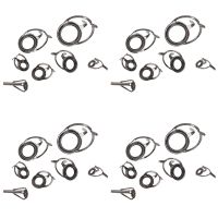 28Pcs/Set Fishing Rod Guides Tip Fish 5-18mm Dia Pole Repair Kit Line Rings Eyes Set