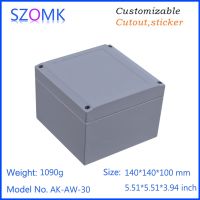 ﹊ 1 sztuka 140x140x100mm odlewy z aluminium obudowa wzmacniacza szomk wodoodporna obudowa do elektrycznego aluminium skrzynka sterownicza