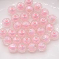 8-10mm Pink Round Acrylic Beads Loose Spacer Beads for Jewelry Makeing DIY Handmade Bracelet Accessories Beads