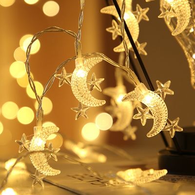 2021 New Stars Moon Butterfly Battery String Lights for Christmas Wedding Decoration Lights Fairy Bedroom Decor LED Lights