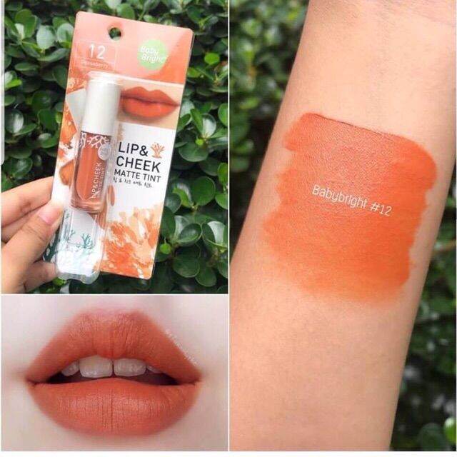 baby-bright-lip-amp-cheek-matte-tint-เบบี้ไบร์ท-ลิป-แอนด์-ชิกค์-ทาได้ทั้งปากเเละเเก้ม